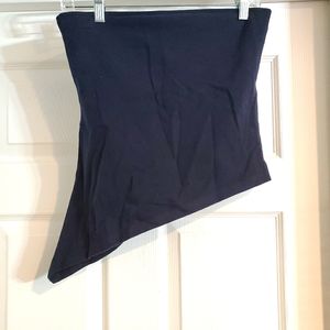 Navy strapless top